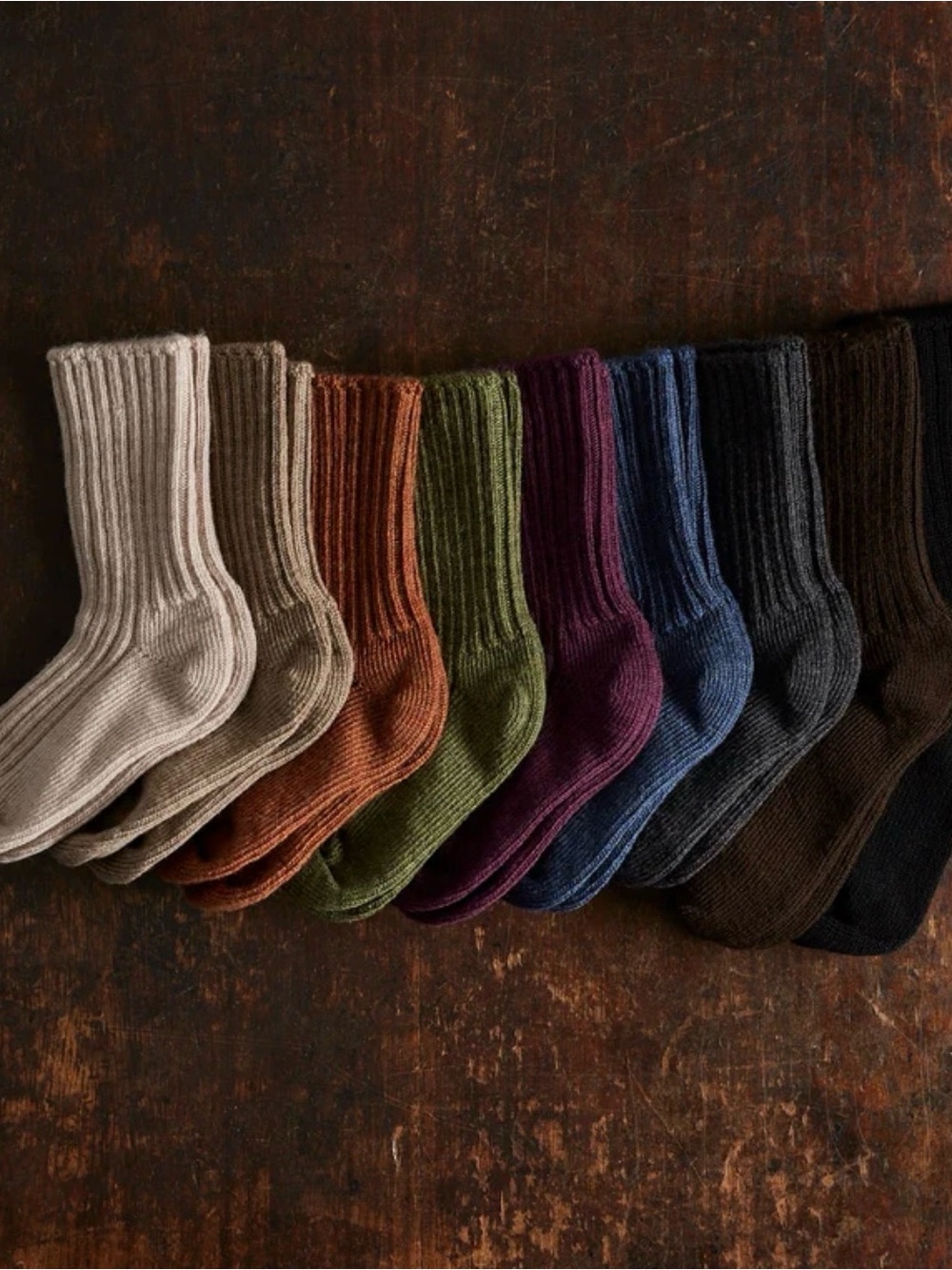 NWT Kids pair Joha Ribbed Merino Wool Socks - Brown and Purple size 27/30